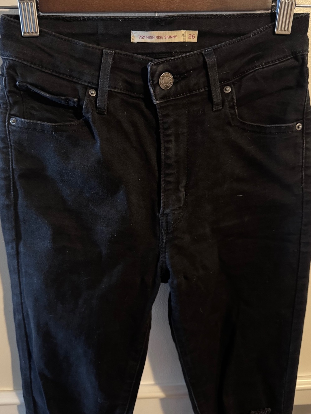 Levi's 721 Black High Rise Skinny Jeans